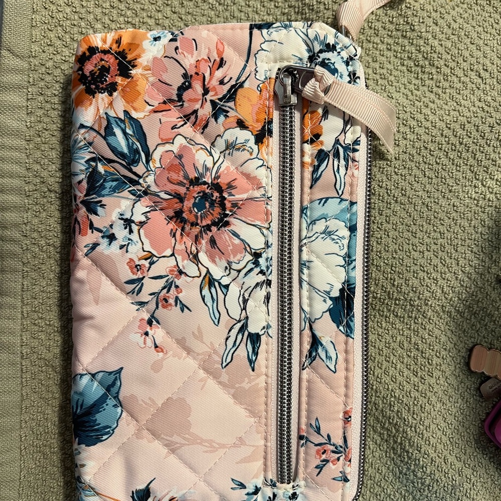 Vera Bradley Pink and Orange Floral Quilted Pouch - Picture 2 of 5